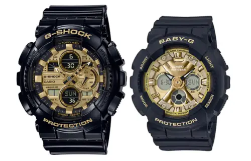 CASIO Unisex Pair Table Series Gold Watch