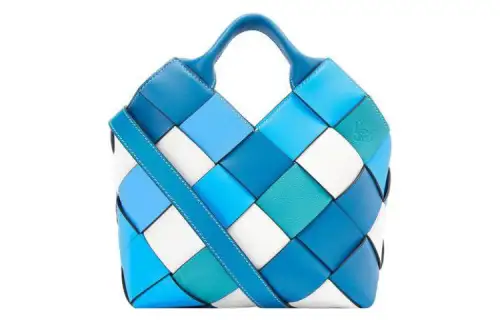 LOEWE Surplus Detachable Strap Cow Leather Handbag Small Women's Blue