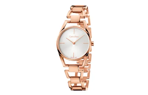 CALVIN KLEIN CK Quartz Charming Collection Wrist Watch Quartz Movement Stainless Steel Strap Silver Dial Women's Watch