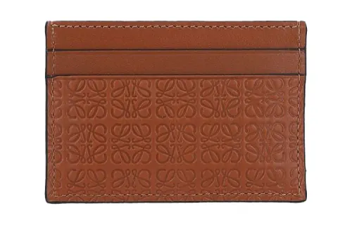 LOEWE Cow Leather Card Holder, Wallet Women's Brown