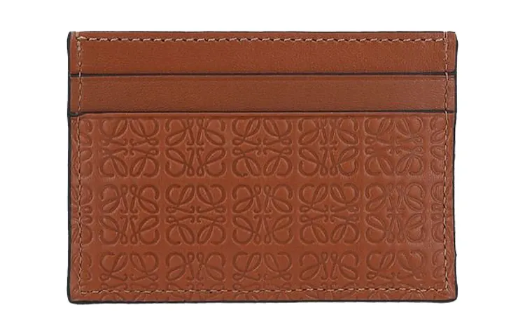 LOEWE Cow Leather Card Holder, Wallet Women's Brown
