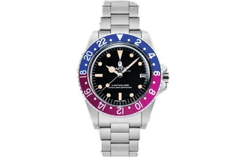 A BATHING APE Vintage Type 2 A BATHING APEx Watch Silver