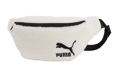 PUMA Sherpa Polar Fleece Crossbody Bag, Sling Bag, Fanny Pack Regular Unisex White