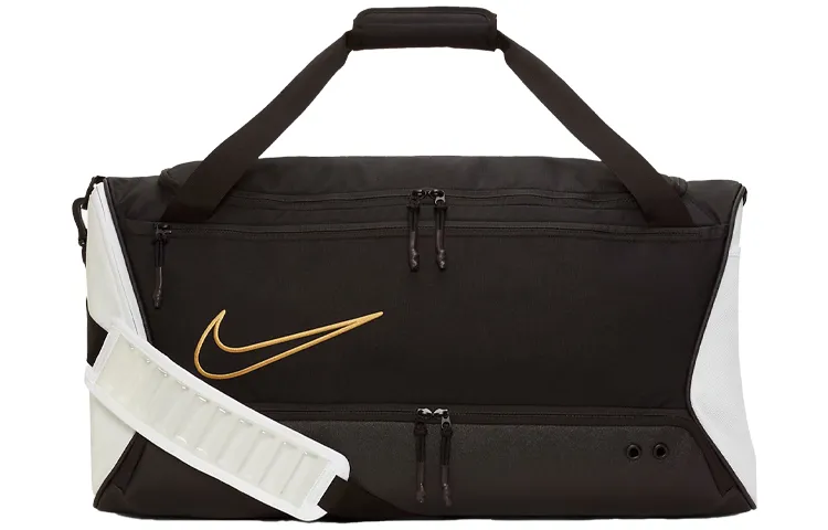 Nike Elite Basketball Duffel Bag Travel Bags Black/White/Metallic Gold