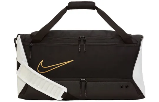Nike Elite Basketball Duffel Bag Travel Bags Black/White/Metallic Gold