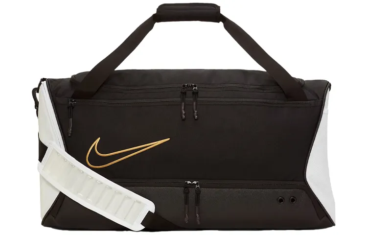 Nike Elite Basketball Duffel Bag Travel Bags Black/White/Metallic Gold