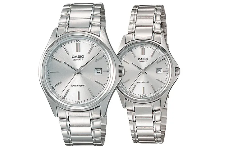 CASIO Unisex Pair Table Series Silver Watch