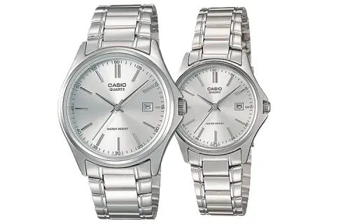 CASIO Unisex Pair Table Series Silver Watch