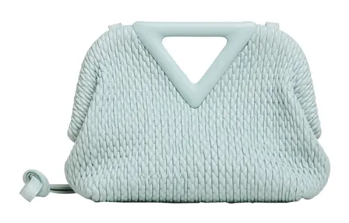 Bottega Veneta POINT Lambskin Shoulder Bag, Crossbody Bag, Handbag Women's Blue Green