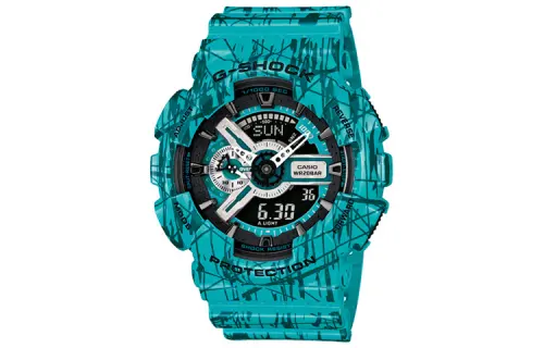 CASIO Men Liquid Crystal/Analog Dual Display Series Black Watch GA-110SL-3