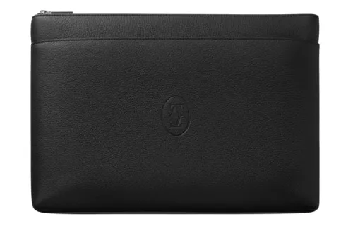 CARTIER Must De Cartier Zip Closure Calfskin Clutch Briefcase Men's