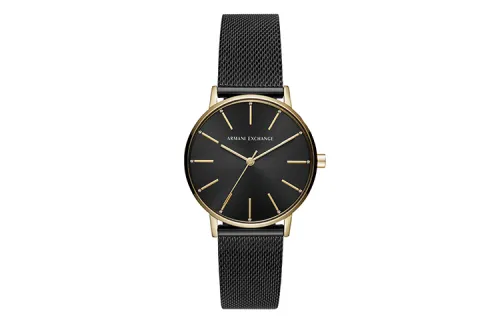ARMANI EXCHANGEAE Wrist Watches Quartz Movement Stainless Steel Strap Black Dial Women's Watch