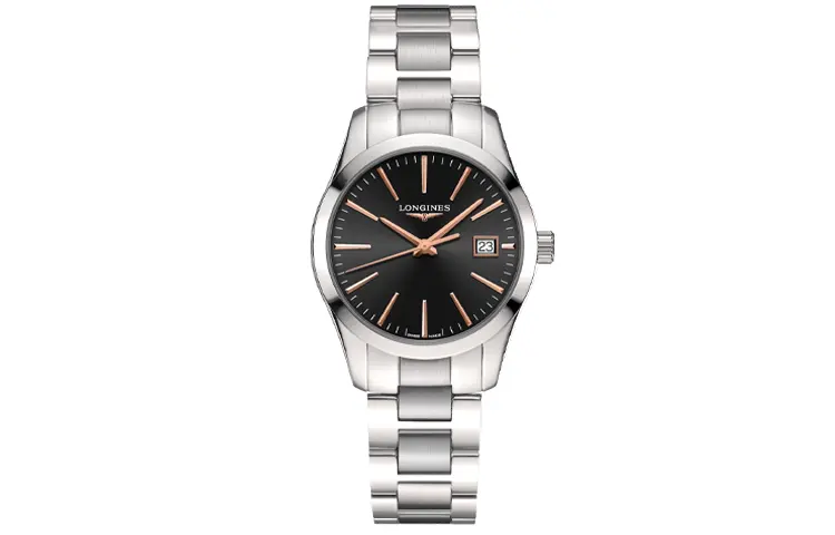 LONGINES Conquest Classic Collection Quartz Movement Calendar Display Women's Watch Black Dial L2.386.4.52.6