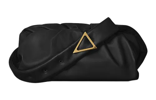 Bottega Veneta Pleated Sheepskin Crossbody Fanny Pack Men's Black