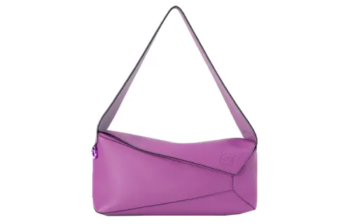 LOEWE Puzzle Hobo Bag In Nappa Calfskin Bright Purple
