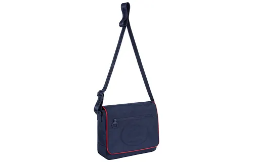 Supreme X LACOSTE Collaboration Leather Messenger Bag, Shoulder Bag, Crossbody Bag Regular Men's Marine Blue