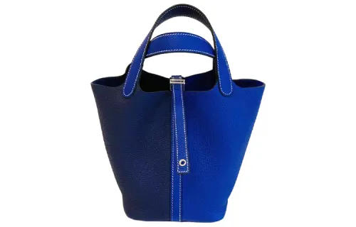 HERMES Picotin Lock 1111 Basket Bag, Bucket Bag, Handbag 18 Women's Blue Shades & Multicolor