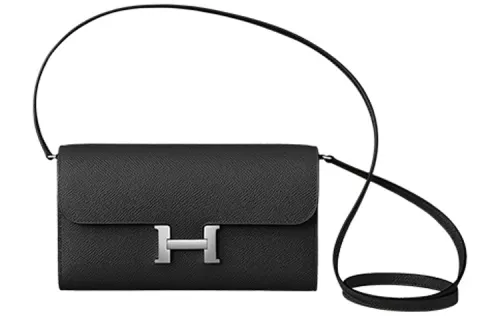HERMES Constance To Go Silver Tone Buckle Epsom Leather Wallet, Clutch, Crossbody Bag, Shoulder Bag Regular Women's