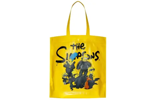 Balenciaga Cartoon Cow Leather Shopping Bag, Leather Bag, Shoulder Bag Unisex Yellow
