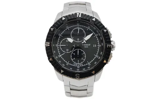TISSOT T Navigator Automatic Mechanical Movement Men's Watches Watch 44mm Black Dial Stainless Steel Case