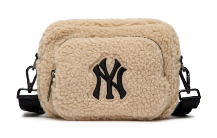 MLB Polyester Camera Bag, Shoulder Bag, Crossbody Bag, Fanny Pack Regular Unisex Coffee