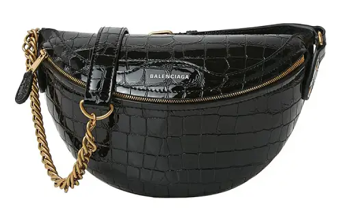 Balenciaga Cow Leather Crossbody Bags Women's Black