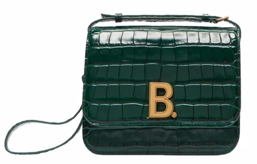 Balenciaga Calfskin With Sheepskin One Shoulder Handbag Small Women's Green