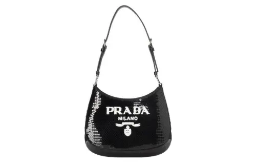 PRADA Cow Leather Crossbody Bags Women's Black