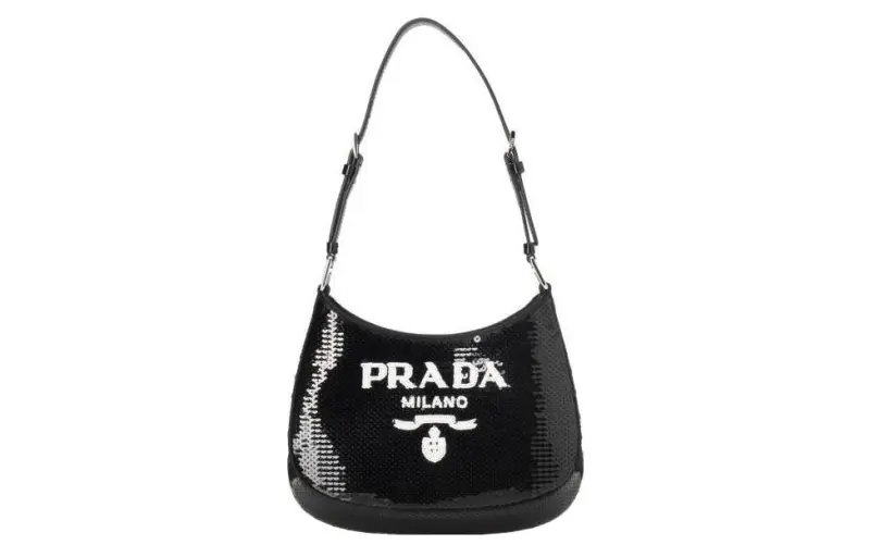 PRADA Cow Leather Crossbody Bags Women's Black
