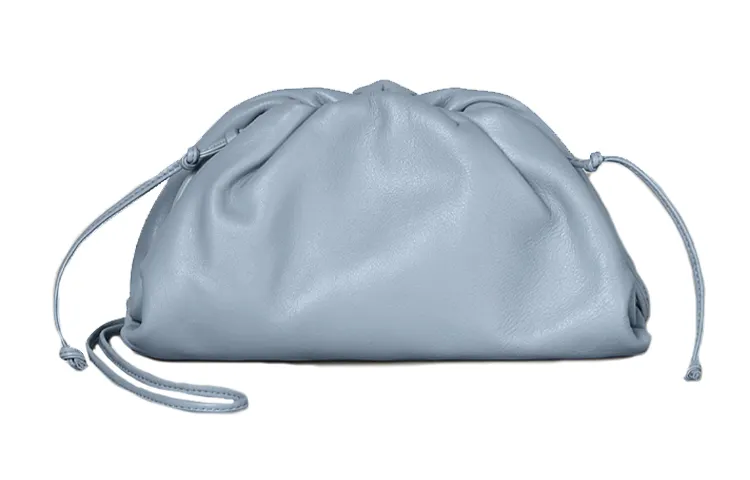 Bottega Veneta Calfskin Clutch Mini Women's Ice Blue