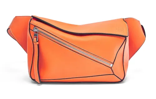 LOEWE Puzzle Smooth Calfskin Fanny Pack Small Men's Orange