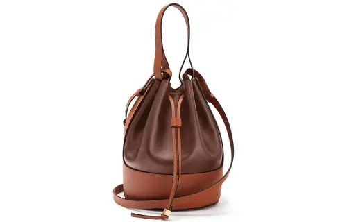 LOEWE Balloon Napa Calf Leather One Shoulder Handbag Women's Hazelnut/Tan