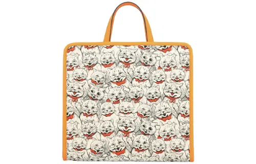 GUCCI Leather Tote Bag, Shopping Bag, Handbag Kids' Multicolor/Orange