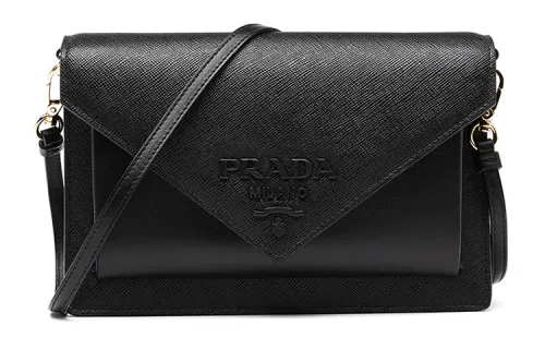 PRADA Leather Handbag, Shoulder Bag Mini Women's Black