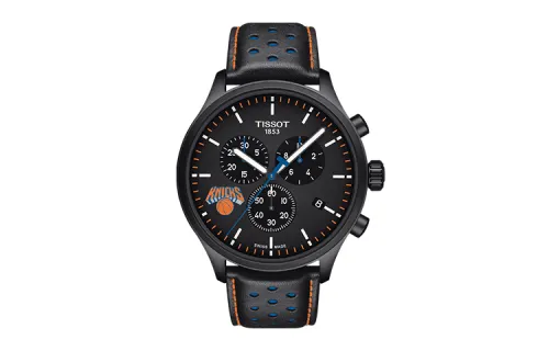TISSOT Speedy Collection Quartz Movement Men's Watches Watch 45mm Black Dial Stainless Steel Case Leather Strap
