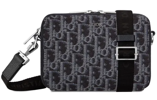 DIOR Fabric Shoulder Bag, Crossbody Bag, Wallet Men's Blue