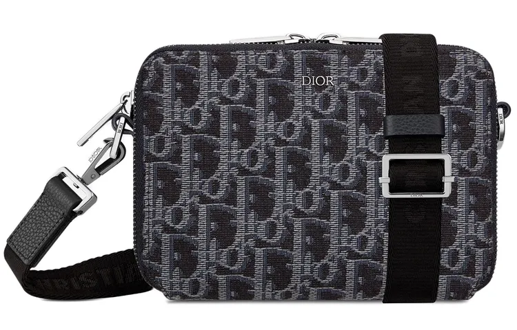 DIOR Fabric Shoulder Bag, Crossbody Bag, Wallet Men's Blue