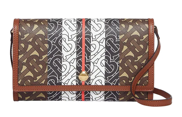 Burberry Cotton Shoulder Bag, Crossbody Bag Women's Brown