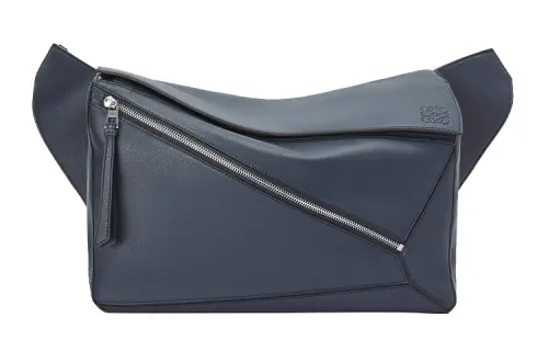LOEWE Puzzle Cow Leather Fanny Pack Men's Ocean