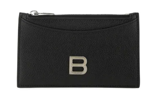 Balenciaga Cow Leather Card Holder, Wallet Women's Black