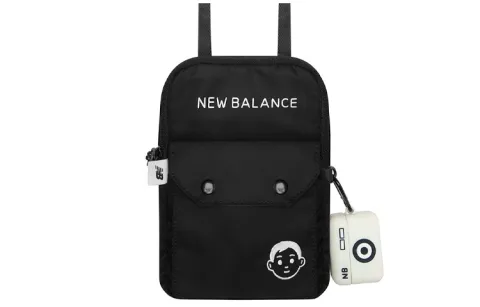 New Balance Noritake Zetu, Collaboration Fabric Earphone Case Shoulder Bag, Crossbody Bag Regular Unisex Black