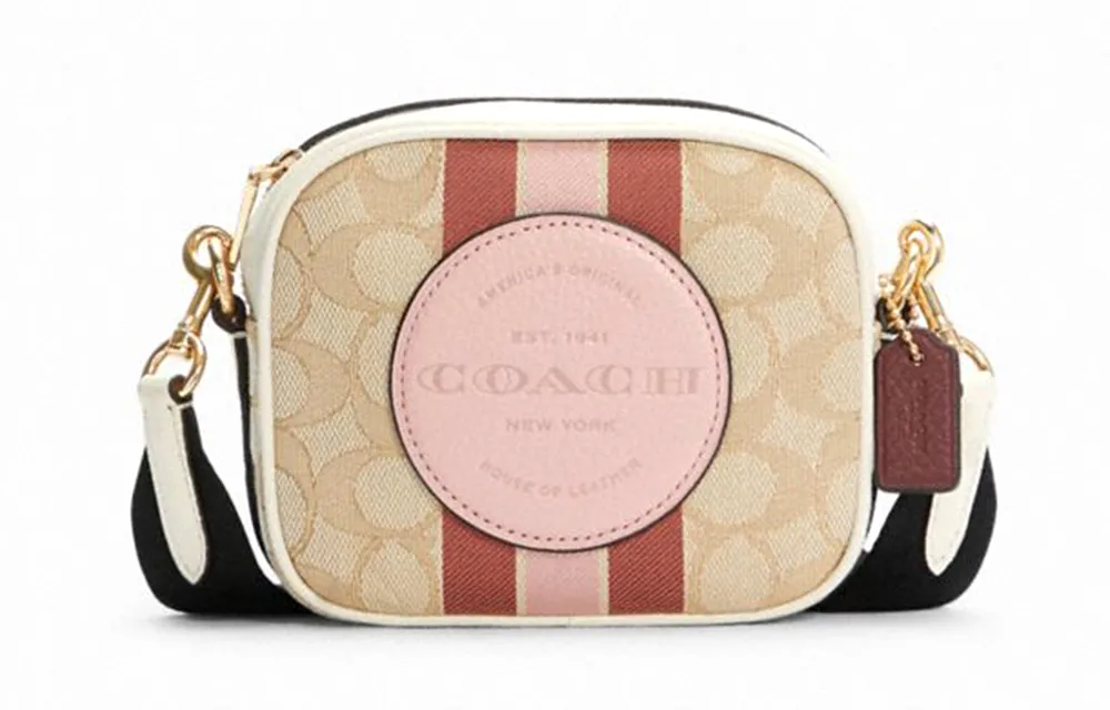 COACH Dempsey Sheepskin Crossbody Bags Women's Khaki