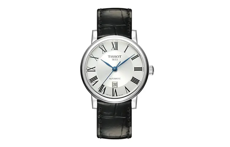 TISSOT Automatic Mechanical Movement 50m Waterproof Women's Watch 30mm Silver Dial Stainless Steel Case