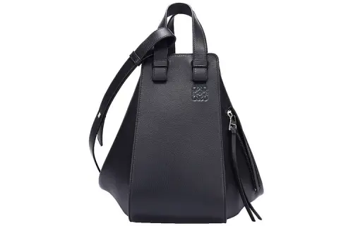 LOEWE Hammock Cow Leather Portable Crossbody Bag, Shoulder Bag Small Women's Black
