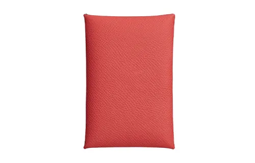 HERMES Calvi EPS Calfskin Card Holder Women's Jaipur Pink