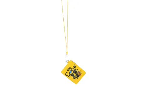 Balenciaga Cow Leather Coin Purse Men's Yellow