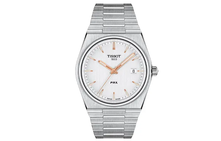 TISSOT PRX Quartz Movement 100m Waterproof Men's Watches Watch 40mm Silver Dial Stainless Steel Watchband