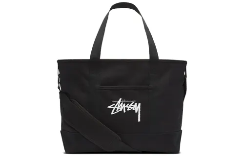 Nike Stussy Collaboration Cotton Tote Bag, Shopping Bag, Luggage Bag, Handbag Unisex Black
