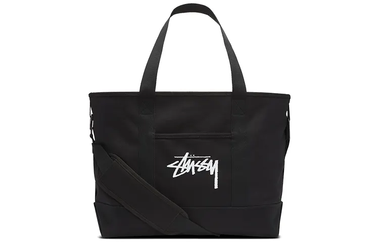 Nike Stussy Collaboration Cotton Tote Bag, Shopping Bag, Luggage Bag, Handbag Unisex Black
