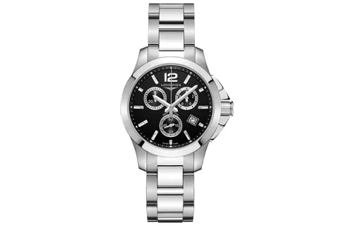 LONGINES Comcast Collection Quartz Movement Men's Watch 36mm Black Dial Stainless Steel Case